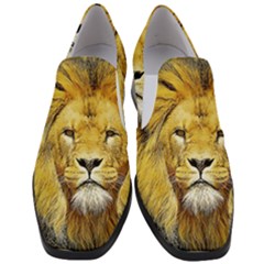 Lion Lioness Wildlife Hunter Slip On Heel Loafers by Pakrebo