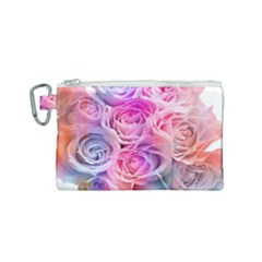 Rose Bouquet Flower Petal Floral Canvas Cosmetic Bag (small)