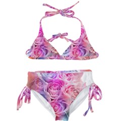 Rose Bouquet Flower Petal Floral Kids  Classic Bikini Set by Pakrebo