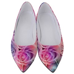 Rose Bouquet Flower Petal Floral Women s Low Heels by Pakrebo