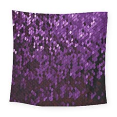 Sequins  White Purple Square Tapestry (large) by Pakrebo