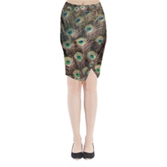 Bird Peacock Tail Feathers Midi Wrap Pencil Skirt by Pakrebo