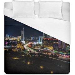 Night City Seoul Travel Korea Sky Duvet Cover (king Size) by Pakrebo