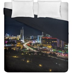 Night City Seoul Travel Korea Sky Duvet Cover Double Side (king Size) by Pakrebo