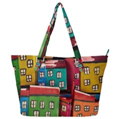 Houses Handmade Cultural Full Print Shoulder Bag by Pakrebo