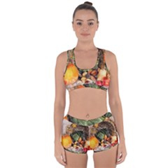 Pumpkin Vegetables Autumn Racerback Boyleg Bikini Set by Pakrebo