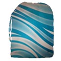 Background Abstract Blue Wavy Drawstring Pouch (XXXL) View2