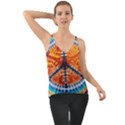 Tie Dye Peace Sign Chiffon Cami View1