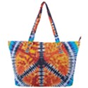 Tie Dye Peace Sign Full Print Shoulder Bag View1