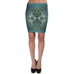 Tree In Golden Meditative Frames Bodycon Skirt by pepitasart