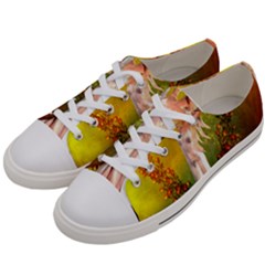 Beautiful Fairy With Wonderful Flowers Women s Low Top Canvas Sneakers by FantasyWorld7