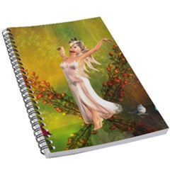 Beautiful Fairy With Wonderful Flowers 5 5  X 8 5  Notebook by FantasyWorld7