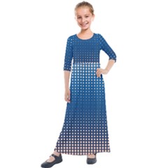 Geometric Wallpaper Kids  Quarter Sleeve Maxi Dress by Mariart