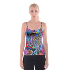 Abstract Forest  Spaghetti Strap Top by okhismakingart