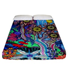 Abstract Forest  Fitted Sheet (king Size) by okhismakingart