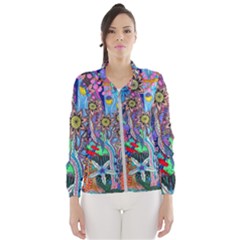 Abstract Forest  Women s Windbreaker by okhismakingart