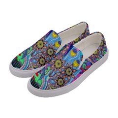 Abstract Forest  Women s Canvas Slip Ons by okhismakingart