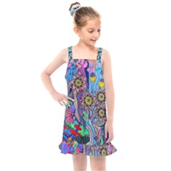 Abstract Forest  Kids  Overall Dress by okhismakingart