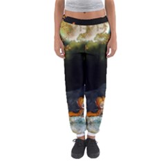 Cute Fairy With Awesome Wolf In The Night Women s Jogger Sweatpants by FantasyWorld7