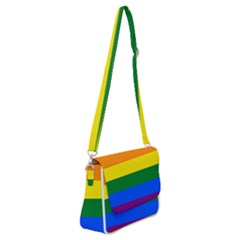 Lgbt Rainbow Pride Flag Shoulder Bag With Back Zipper