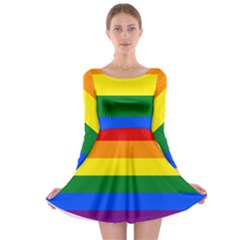 LGBT Rainbow Pride Flag Long Sleeve Skater Dress