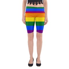 Lgbt Rainbow Pride Flag Yoga Cropped Leggings