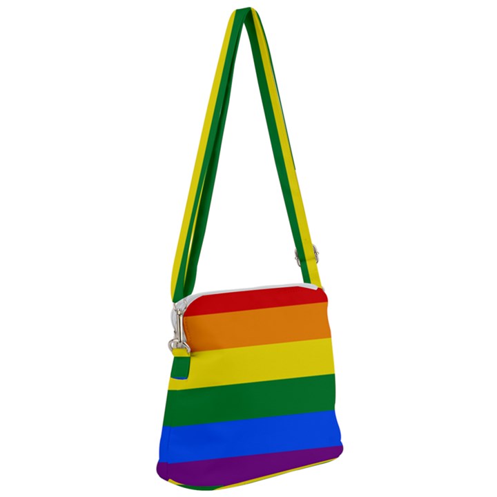 LGBT Rainbow Pride Flag Zipper Messenger Bag