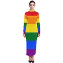 LGBT Rainbow Pride Flag Turtleneck Maxi Dress View1