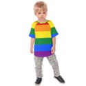 LGBT Rainbow Pride Flag Kids  Raglan Tee View1