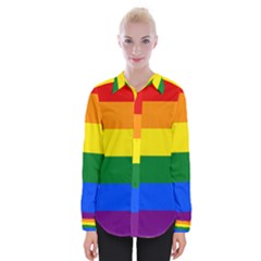 LGBT Rainbow Pride Flag Womens Long Sleeve Shirt