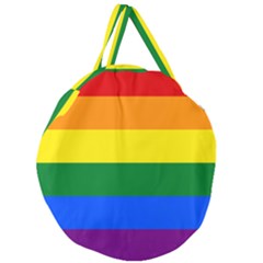 LGBT Rainbow Pride Flag Giant Round Zipper Tote