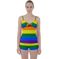 Lgbt Rainbow Pride Flag Tie Front Two Piece Tankini by lgbtnation