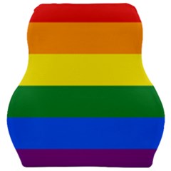 Lgbt Rainbow Pride Flag Car Seat Velour Cushion  by lgbtnation