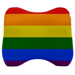 Lgbt Rainbow Pride Flag Velour Head Support Cushion