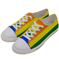 Lgbt Rainbow Pride Flag Women s Low Top Canvas Sneakers by lgbtnation