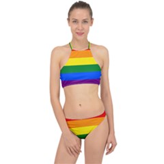 Lgbt Rainbow Pride Flag Racer Front Bikini Set