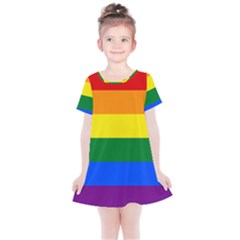 LGBT Rainbow Pride Flag Kids  Simple Cotton Dress