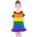 LGBT Rainbow Pride Flag Kids  Simple Cotton Dress View1