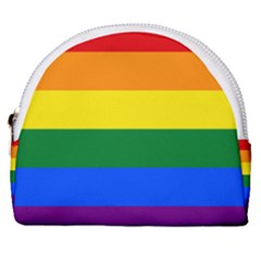 LGBT Rainbow Pride Flag Horseshoe Style Canvas Pouch