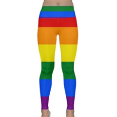 LGBT Rainbow Pride Flag Lightweight Velour Classic Yoga Leggings