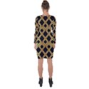 Arabic Pattern Gold And Black Asymmetric Cut-Out Shift Dress View2