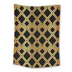 Arabic Pattern Gold And Black Medium Tapestry by Nexatart