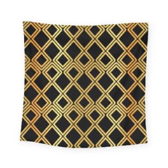 Arabic Pattern Gold And Black Square Tapestry (small) by Nexatart