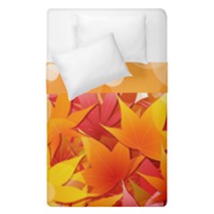 Autumn Background Maple Leaves Bokeh Duvet Cover Double Side (single Size) by Nexatart