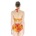 Autumn Background Maple Leaves Bokeh Halter Swimsuit View2