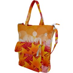 Autumn Background Maple Leaves Bokeh Shoulder Tote Bag by Nexatart