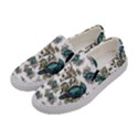 Blue Birds Of Happiness - White - by LaRenard Studios Women s Canvas Slip Ons View2