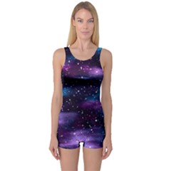 Background Space Planet Explosion One Piece Boyleg Swimsuit by Nexatart