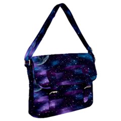 Background Space Planet Explosion Buckle Messenger Bag by Nexatart