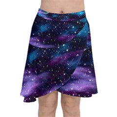 Background Space Planet Explosion Chiffon Wrap Front Skirt